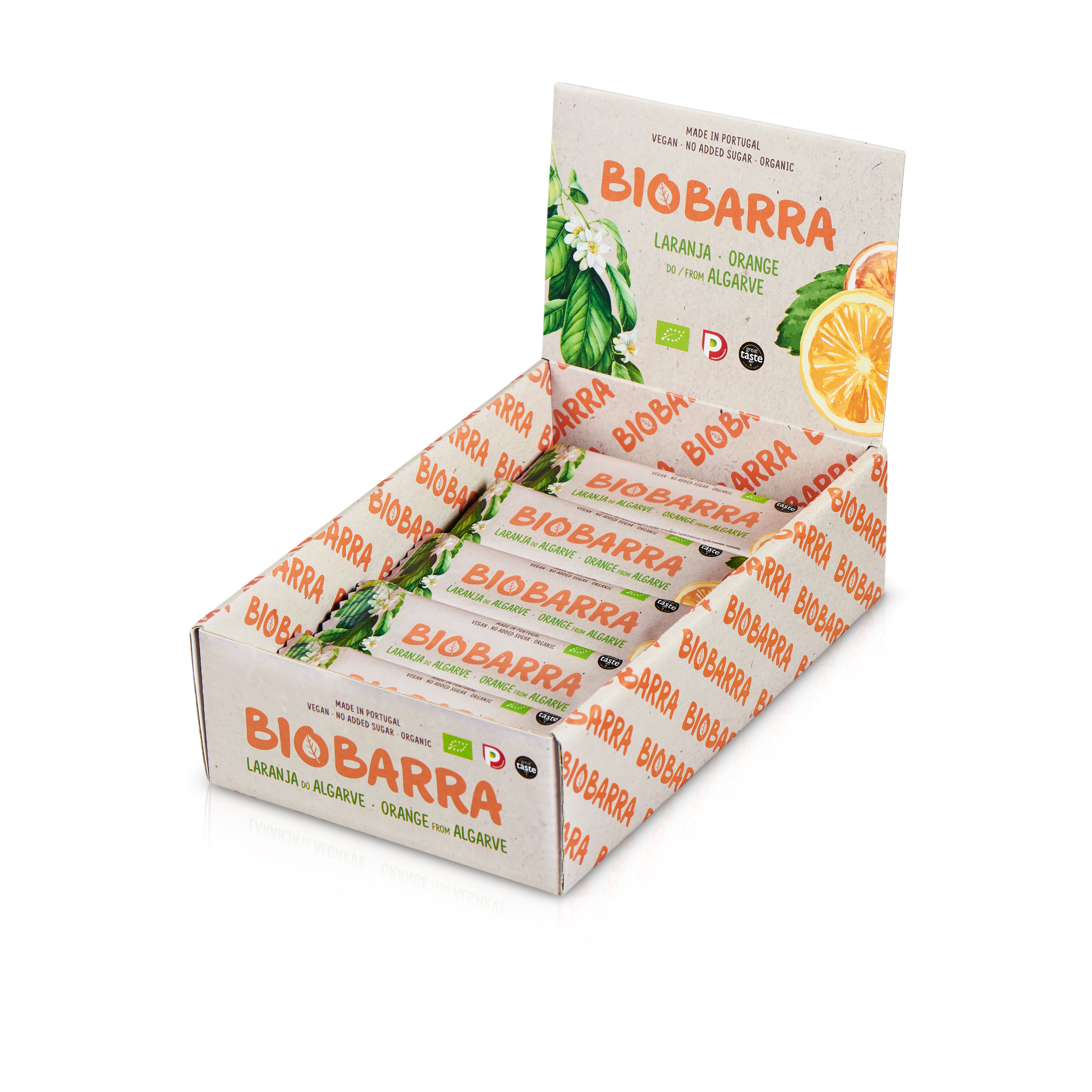 Boîte de 25 Barre énergetique Orange de l'Algarve 30g(BioBarra)