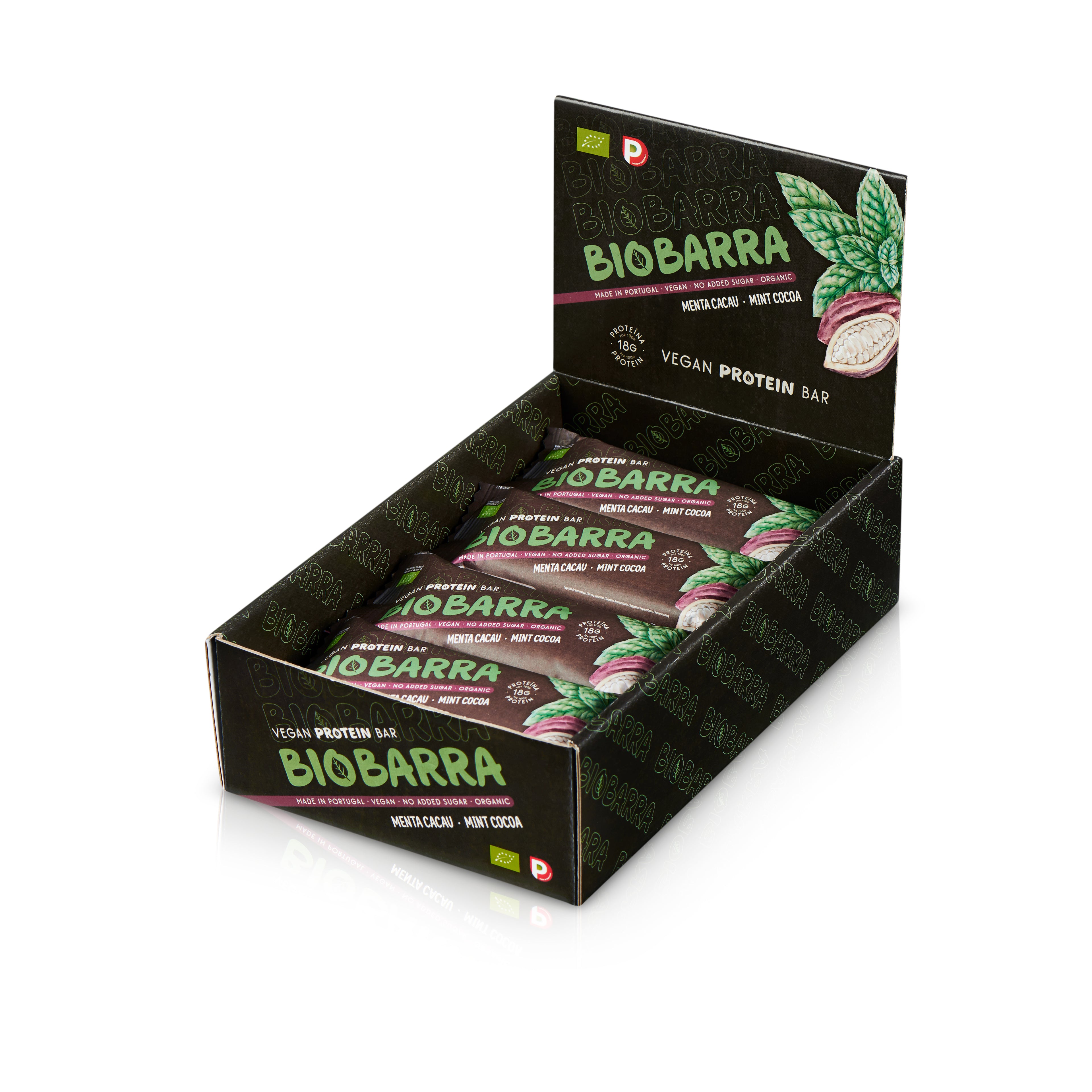 Boîte de 20 Barres protéinée Menthe-Cacao de 40g (BioBarra)