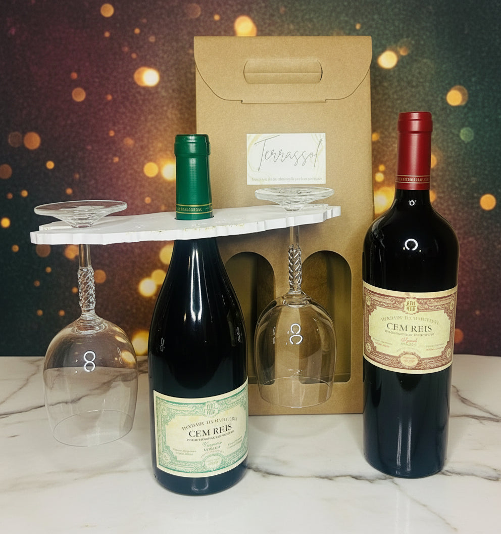 Coffret Cadeau Cem Reis – Vins Herdade da Maroteira & Pièce KAOS Craft