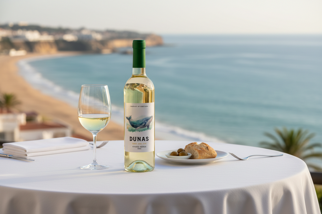 Vin blanc frais et légèrement éffervescent Vinho verde - Quinta d'Amares Portugal