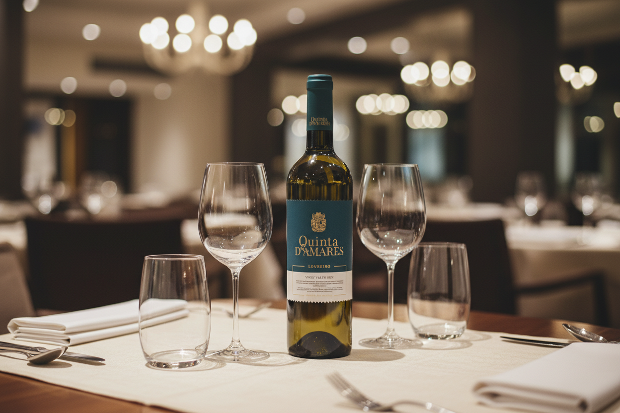 Vin Blanc Loureiro légèrement effervescent - Vinho verde Quinta d'Amares Portugal