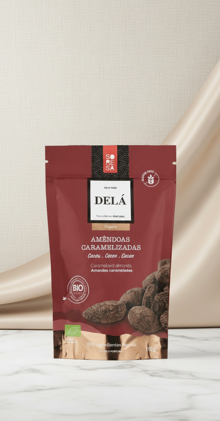 Amande Caramelisée au Cacao Bio 300g Delà