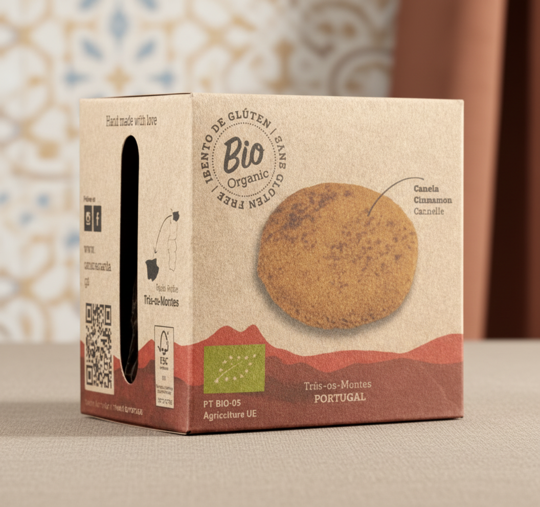Biscuits à la farine de châtaigne goût canelle Boîte 120g Bio UMA