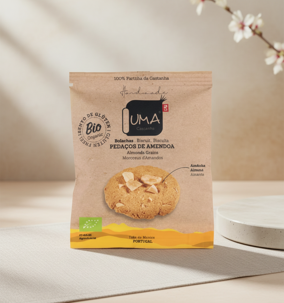 Biscuits à la farine de châtaigne goût amande sachet de 2 Bio UMA