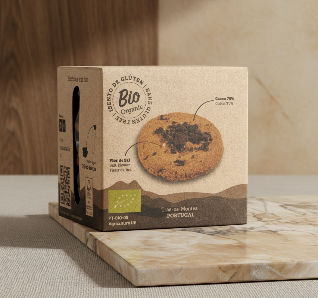 Biscuits à la farine de châtaigne goût chocolat boîte 120g Bio UMA
